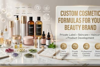 create custom cosmetic formulas for skincare, beauty brand and private label pro