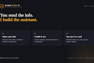 build a custom ai chatbot and gpt assistant for your business
