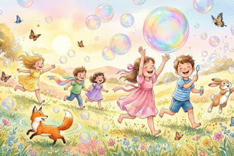 aquarell kinderbuchillustration für kinderbuch geschichtenbuch, buchillustration