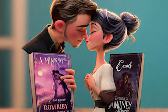 do a stunning romance book cover or an adult book cover
