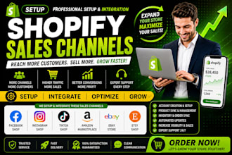 setup shopify sales channels facebook instagram tiktok amazon ebay etsy
