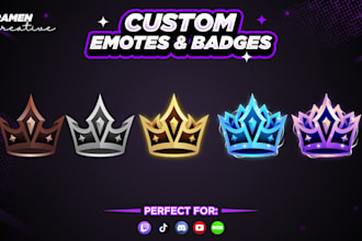 create custom twitch sub badges, twitch sub emotes, bit badges