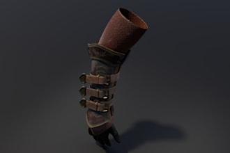 create 3d game ready character props and armor in maya