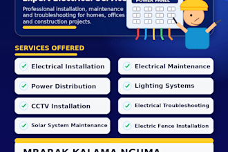 design a professional electrical or cctv service flyer