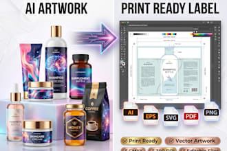 convert ai artwork into a professional print ready label