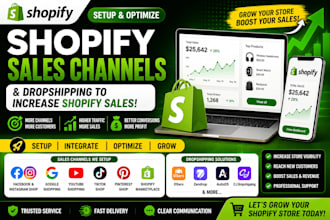 shopify sales channel, shopify dropshipping to increase shopify sales