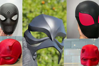 sculpt 3d mask 3d helmet cosplay mask cosplay armor 3d print and paint mask
