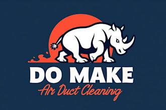 do make rhino dryer vent and air duct cleaning mascot logo design
