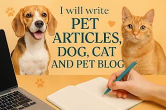 write pet articles and blog posts for your pets