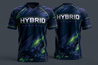 design sublimation esports and gaming jersey or merchandise