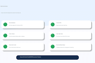 provide services like excel dashboard, sop, checklist, internal control matrix