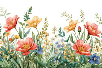 create a botanical illustration in the traditional watercolor