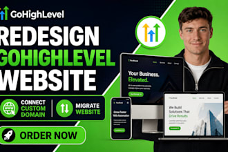 redesign gohighlevel website connect custom domain and migrate website