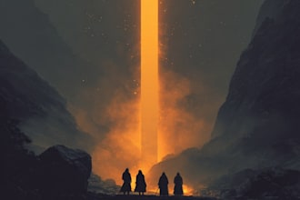 make black doom death metal and occult illustration