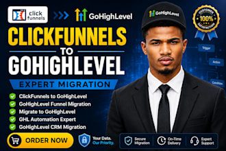 migrate clickfunnels to gohighlevel CRM funnel website automation