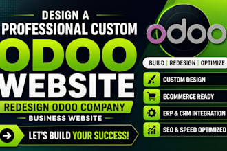design a professional custom odoo website redesign odoo company business website