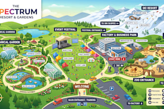 design botanical garden ski resort event festival factory business park zoo maps