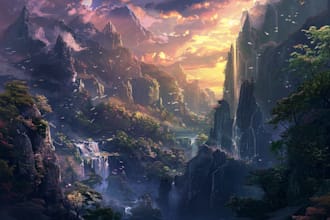 do a fantasy landscape