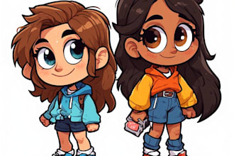 a cute cartoon character with for you