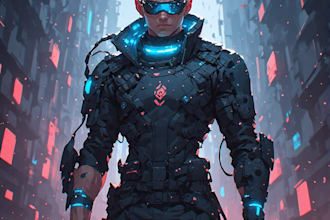 design anime character , cyberpunk character