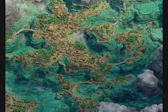 make you an amazing fantasy, rpg, dnd or dungeon battle map