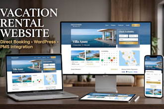 create a vacation rental website, airbnb website, rental website booking website
