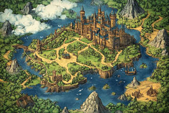 high quality detailed fantasy map