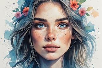 illustrate anything in watercolor style