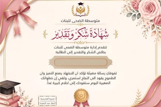 design a professional and modern certificate for you