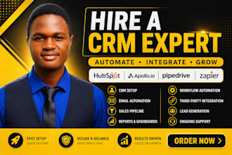 setup apollo sequences, hubspot CRM, clay data enrichment and zapier