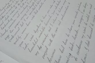 provide beautiful and neat english handwriting service for your projects