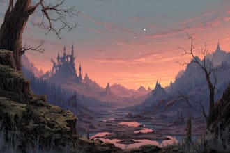 do a fantasy landscape