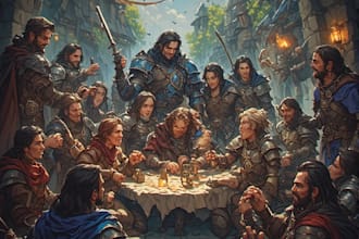 draw custom dnd party characters for dnd and pathfinder