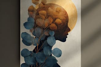 design trendy wall art or printable poster