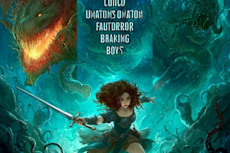 illustrate fantasy book, children book cover, e book cover design