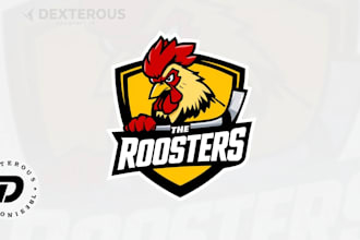 do unique roosters logo with unlimited revisions