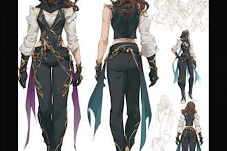 design character sheet or reference sheet for your character