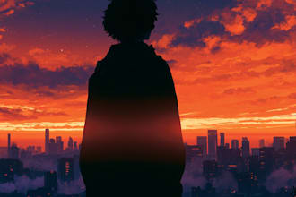 design stunning anime album cover art