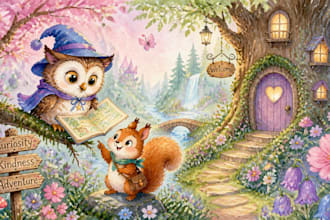 design children story book illustrations and covers