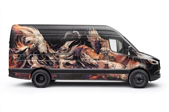 make branding vehicle wrap, car wrap, van wrap caravan