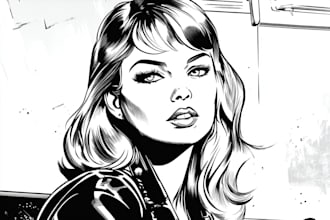 digital comic book illustration graphic novel colored