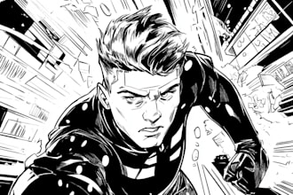 do comic book illustration, comic graphic novel comic