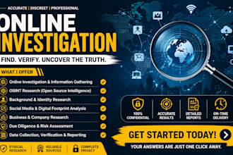 conduct online investigation and osint research