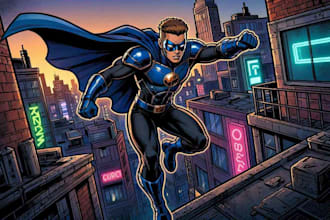 draw comic book illustration with comic book illustrator