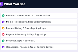 design and build a professional shopify drop shipping store website
