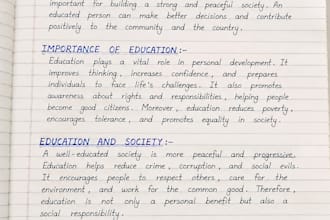 write hand writing assignment job