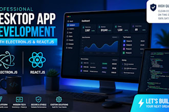 develop electron js desktop app for windows, macos and linux