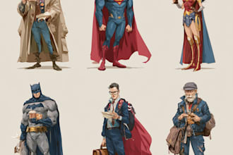 illustrate a superhero comic cover art