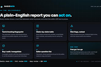 do technical and revenue claims due diligence before you buy a website