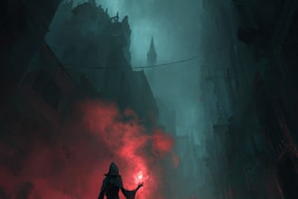 design dark fantasy demon monster and creepy creature characters